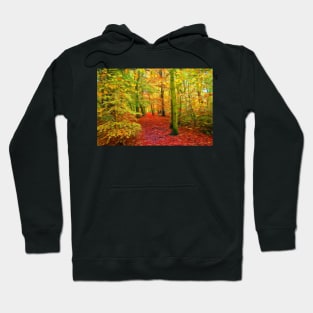 Autumn Woodland with Artistic Texture Hoodie